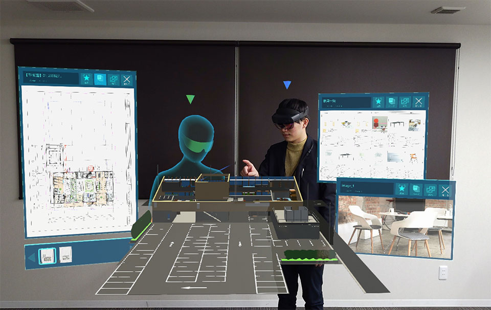 ３Ｄ映像のリアルな工事現場が再現されるアプリケーション「ホロストラクション」